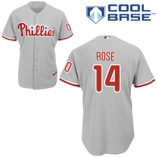 Phillies #14 Pete Rose Grey Cool Base Stitched Youth MLB Jersey